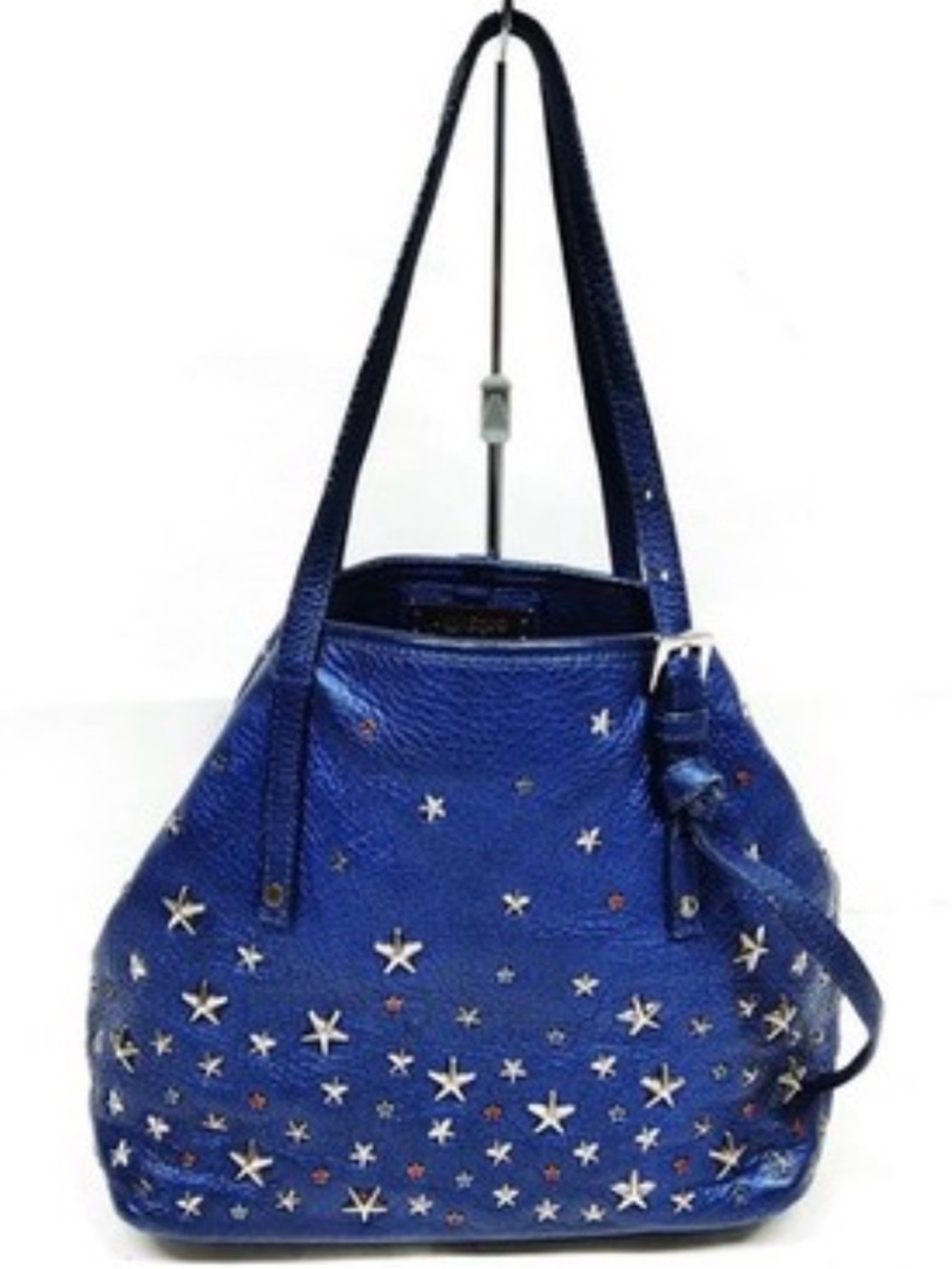 Jimmy Choo Sasha S Star Studs Handbag Tote Bag - Blue